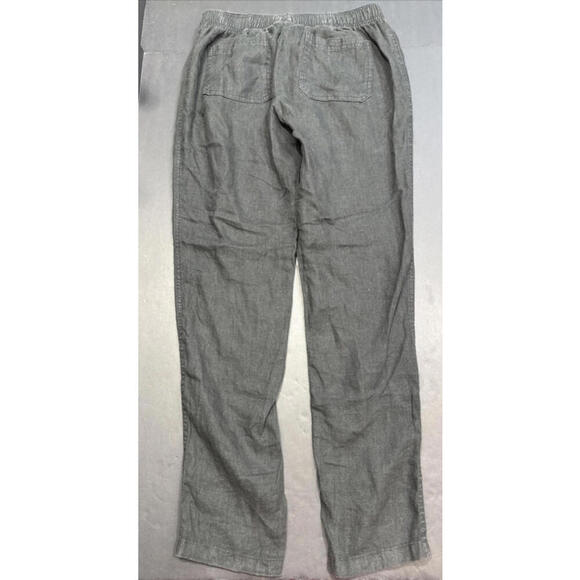 Lilly Pulitzer Linen Casual Pants Organic Black Drawstring Minimalist Designer S - Picture 3 of 13